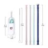 50PCS Custom Bulk Silicone Straws Personalized Flexible Rubber Straws Customized Promotional Items with Logo Text view 3