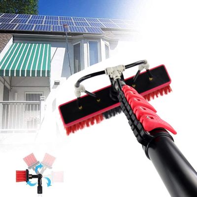 SHENUZ Water Fed Pole Kit, Adjustable Window Cleaning Pole - Rotatable Brush Head Telescopic Cleaning and Washing Tool for Window Glass, Solar Panel,12FT/3.6M