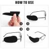 6pcs Glasses Eye Patch, Black Eye Patch Reusable Lazy Eye Patch Adult Medical Eye Patches for Adults to Treat Lazy Eye Amblyopia Strabismus for Kids Adults (Large) view 4