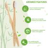 Bamboo Prepasted Toothbrush - Individually Wrapped Pre-Pasted Toothbrush with Bamboo Handles, Medium Soft Bristles Biodegradable Natural Eco-Friendly Sustainable Disposable Toothbrushes (72pcs) view 2