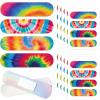 200 Pcs Tie Dye Adhesive Bandages Colorful Bandages for Kids Girls Boys Adults First Aid, Fun Colorful Designs for Cuts and Scrapes, First Aid, and Wound Care(200 Pcs) view 1
