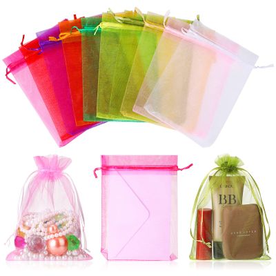 Woanger 150 Pieces Organza Gift Bags Bulk 6 x 9 Inch Drawstring Mesh Bags for Wedding Festival Birthday Party Baby Shower Candy Jewelry Storage(Multicolor)