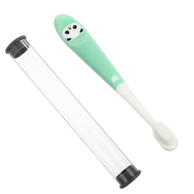 Healifty 1pc Kids Toothbrushes Bristles Toothbrush for 2-12 Years Old Panda Toothbrush Green Comfortable Cleaning Tools