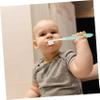 Healifty 1pc Kids Toothbrushes Bristles Toothbrush for 2-12 Years Old Panda Toothbrush Green Comfortable Cleaning Tools view 3