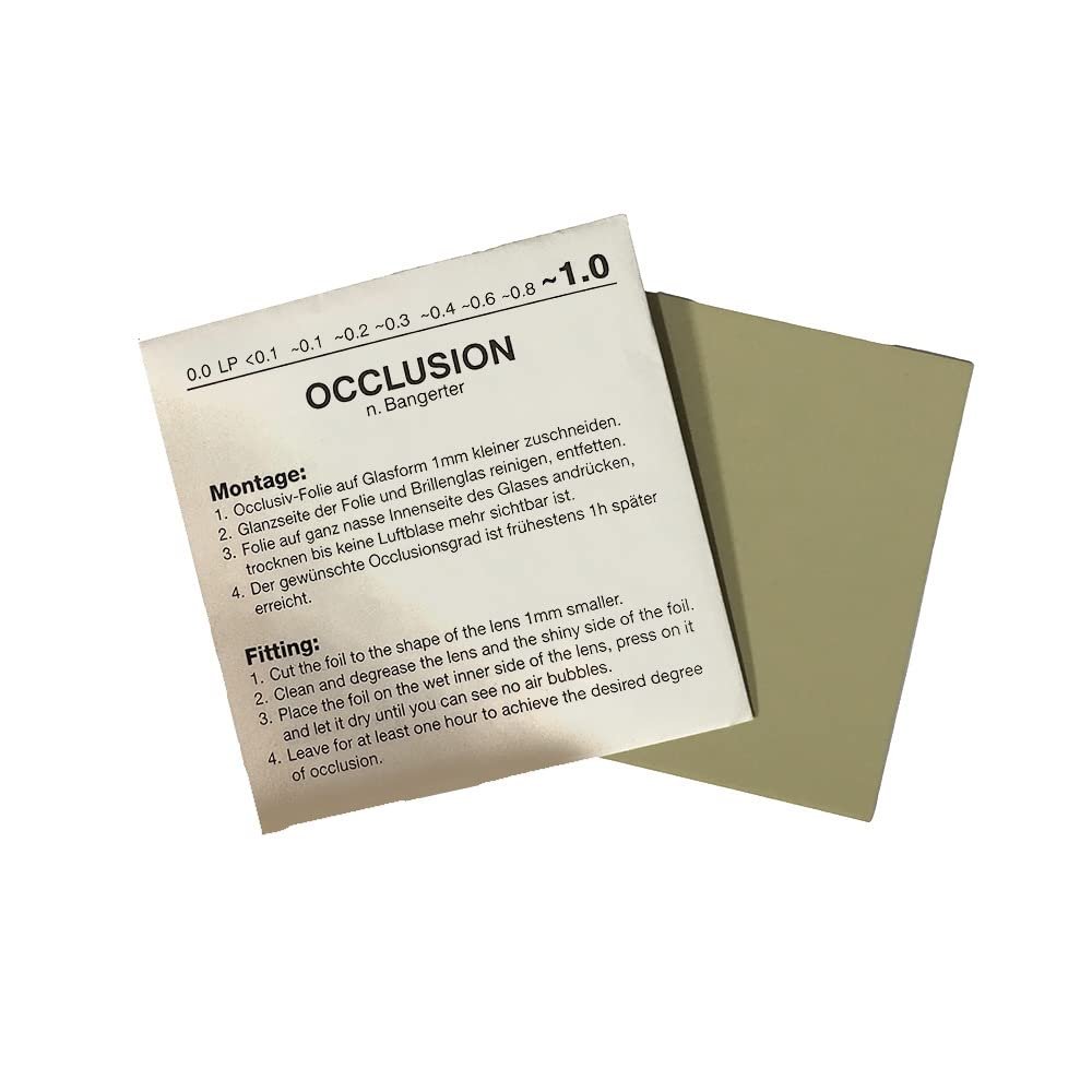 Bangerter Occlusion Foil | 1.0 Power | Reduce Visual Acuity (1.0)