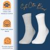 Special Essentials 6 Pairs Cotton Diabetic Ankle Socks - Non-Binding With Extra Wide Top For Men and Women Gray and White 9-11 view 4