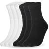 Special Essentials 6 Pairs Cotton Diabetic Ankle Socks - Non-Binding With Extra Wide Top For Men and Women Black and White 9-11 view 1