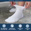 Special Essentials 6 Pairs Cotton Diabetic Ankle Socks - Non-Binding With Extra Wide Top For Men and Women Black and White 9-11 view 3