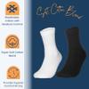 Special Essentials 6 Pairs Cotton Diabetic Ankle Socks - Non-Binding With Extra Wide Top For Men and Women Black and White 9-11 view 4
