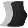 Special Essentials 6 Pairs Cotton Diabetic Ankle Socks - Non-Binding With Extra Wide Top For Men and Women Black and Gray 13-15 view 1
