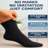 Special Essentials 12 Pairs Cotton Diabetic Ankle Socks - Non-Binding With Extra Wide Top For Men and Women White and Black 10-13 view 2