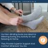 Special Essentials 12 Pairs Cotton Diabetic Ankle Socks - Non-Binding With Extra Wide Top For Men and Women White and Black 10-13 view 3