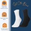 Special Essentials 12 Pairs Cotton Diabetic Ankle Socks - Non-Binding With Extra Wide Top For Men and Women White and Black 10-13 view 4