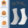 Special Essentials 12 Pairs Cotton Diabetic Ankle Socks - Non-Binding With Extra Wide Top For Men and Women White and Gray 9-11 view 4