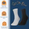 Special Essentials 12 Pairs Cotton Diabetic Ankle Socks - Non-Binding With Extra Wide Top For Men and Women Black and Gray 9-11 view 4