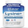 Clear Probiotics Lysine Cold Sore Treatment for Lips  with Lactobacillus Rhamnosus, Acidophilus and Vitamin C  Cold Sore Supplement for Lip & Skin Health, Immune Support & Prevention  180 Capsules view 1