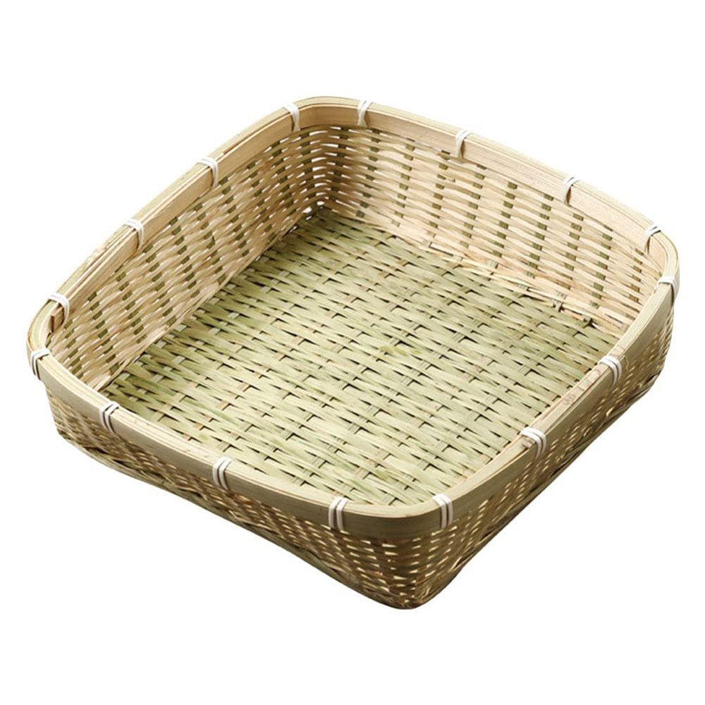 DEPILA Rattan Storage Basket Bin Hand Woven Wicker Basket Picnic Basket Snack Serving Tray Food Bread Fruit Storage Container dustpan