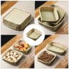 DEPILA Rattan Storage Basket Bin Hand Woven Wicker Basket Picnic Basket Snack Serving Tray Food Bread Fruit Storage Container dustpan view 3