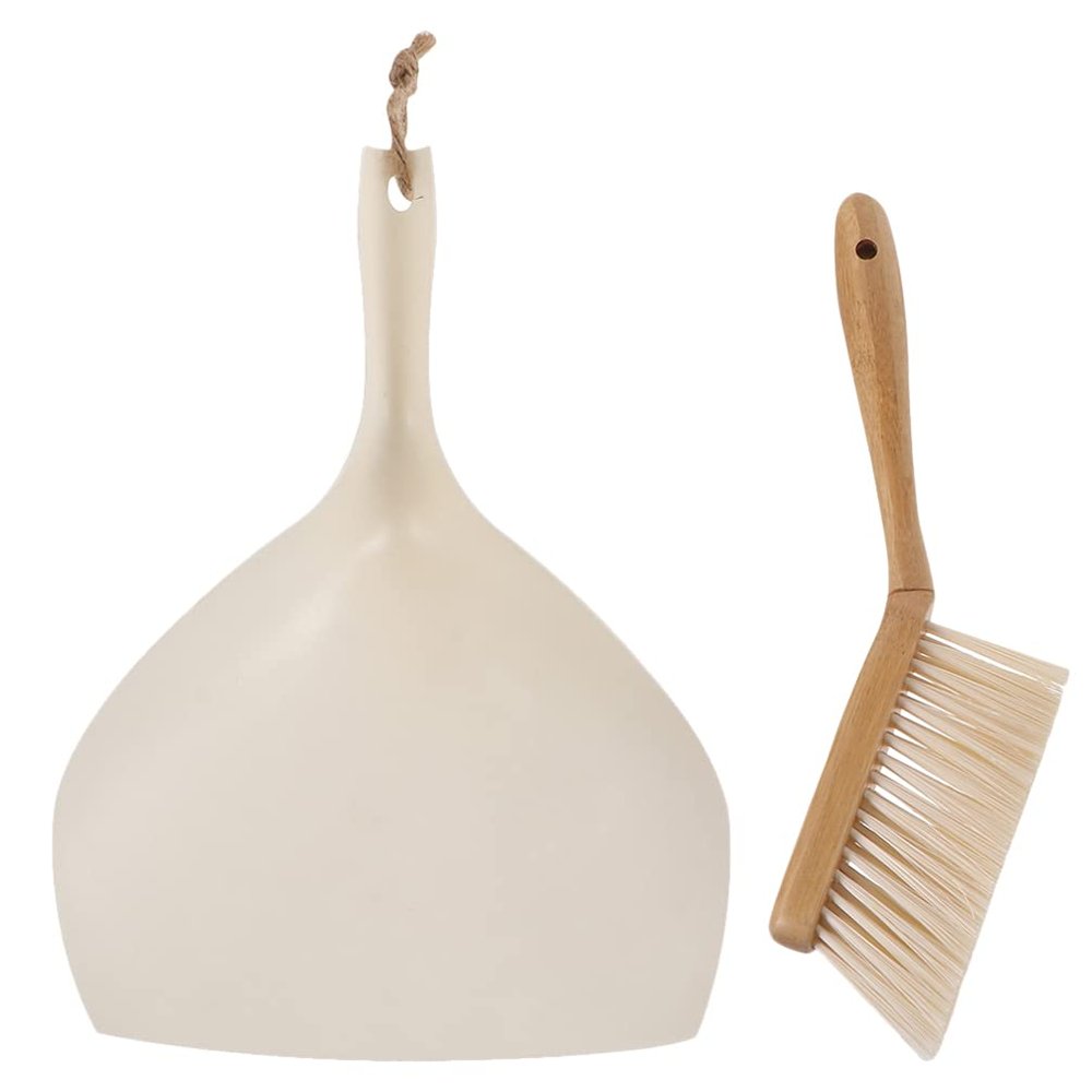 DEPILA Dustpan Brush Broom Cleaning Tool Mini Broom Dustpan Set for Sweeping on Counter Table Desk Top Car Camp Area dustpan