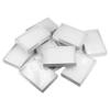 N'icePackaging - 50 Qty - White-Swirl Cotton Filled Gift Boxes w/Clear Plastic Top - Size 5 7/16" x 3 1/2" x 1" - USA Made - Holidays/Birthdays/Sales/Storage/Display/Travel view 1