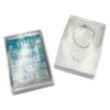 N'icePackaging - 50 Qty - White-Swirl Cotton Filled Gift Boxes w/Clear Plastic Top - Size 5 7/16" x 3 1/2" x 1" - USA Made - Holidays/Birthdays/Sales/Storage/Display/Travel view 2