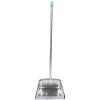 DEPILA Pans with Long Handle Metal Upright Dustpan Heavy Duty Stand Up Dustpans for Lobby Garage Home and Yard Round dustpan (Color : Silver, Size : 85.5X27.5CM) view 1