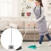 DEPILA Pans with Long Handle Metal Upright Dustpan Heavy Duty Stand Up Dustpans for Lobby Garage Home and Yard Round dustpan (Color : Silver, Size : 85.5X27.5CM) view 2