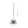 DEPILA Pans with Long Handle Metal Upright Dustpan Heavy Duty Stand Up Dustpans for Lobby Garage Home and Yard Round dustpan (Color : Silver, Size : 85.5X27.5CM) view 3