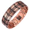 Feraco 3X Strength Copper Bracelets for Men Magnetic Bracelet with 3 Row Neodymium Magnets Adjustable Length, Pure Copper Jewelry Gifts for Men (Copper, Tyre Graphics) view 1
