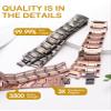 Feraco 3X Strength Copper Bracelets for Men Magnetic Bracelet with 3 Row Neodymium Magnets Adjustable Length, Pure Copper Jewelry Gifts for Men (Copper, Tyre Graphics) view 3
