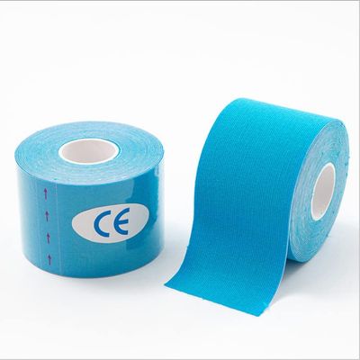 Kinesiology Tape Sports Tapes Elastic Freely Cut for Muscle Back Shoulder Elbow Waist Ankle Polyester Waterproof (Light Blue, 5CM*5M)