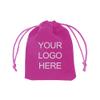 TopTie Custom 50 PCS Velvet Gift Wrap Bags with Drawstrings, 2.8"x3.6" Logo Print Jewelry Pouches for Wedding Favors view 3
