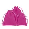 TopTie Custom 50 PCS Velvet Gift Wrap Bags with Drawstrings, 2.8"x3.6" Logo Print Jewelry Pouches for Wedding Favors view 4