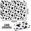 Hi Sasara 100 Sheets Cow Print Tissue Paper Bulk,Black and White Cow Tissues Paper for Gift Bags,Cow Party,14 x 20 inch view 3