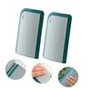 2pcs Blades Mini Brush Grey Home Cleaner Scraper Wiper Kitchen Water Household Multifunctional Plastic Spray Hand Windows Tiles Counter for Blade Shower Window Squeegee Outdoor view 3