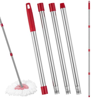 Spin Mop Replacement Handle Compatible with O Cedar Mop Replace Head Base, 4-Section 2.5-to-5 Foot Mop Stick, Germany Screw (Mop Base&Refill not Included)