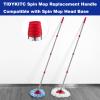 Spin Mop Replacement Handle Compatible with O Cedar Mop Replace Head Base, 4-Section 2.5-to-5 Foot Mop Stick, Germany Screw (Mop Base&Refill not Included) view 2