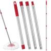 TIDYKITC Mop Replacement Handle Compatible with Ocedar Mop Head and Broom, 4-Section 30" to 58" Spin Mop Stick Compatible with O Cedar Mop Replace Base (Mop Base&Refill not Included) view 1
