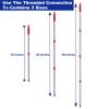 TIDYKITC Mop Replacement Handle Compatible with Ocedar Mop Head and Broom, 4-Section 30" to 58" Spin Mop Stick Compatible with O Cedar Mop Replace Base (Mop Base&Refill not Included) view 3
