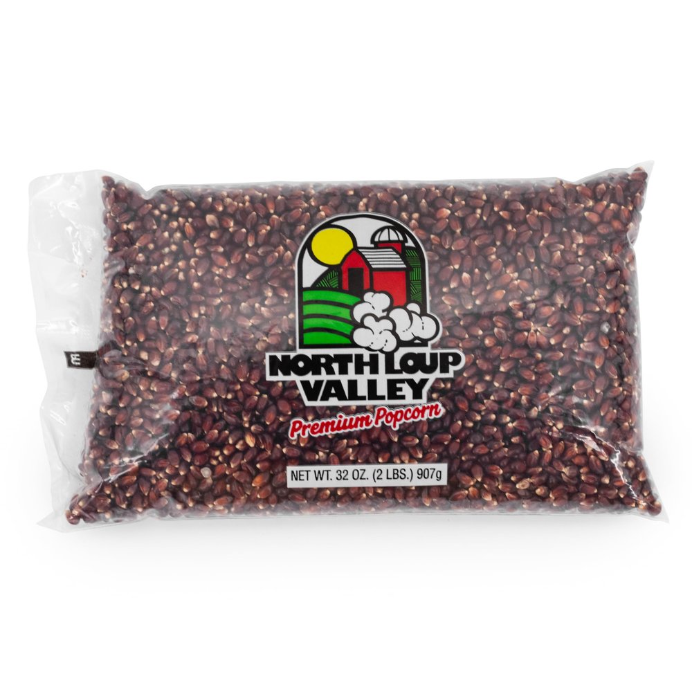 Popcorn County USA | Red Un-Popped Popcorn Kernels | Rich Red Kernels Pop White & Crunchy | Non GMO and Gluten Free | Movie Night Snack | Made in Nebraska | 2 lb Bag (1 Pack, Red)