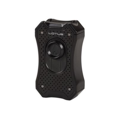LIGHTERUSA Lotus Emperor Quad Flame Table Top Lighter (Black)