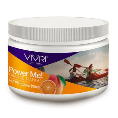 VIVRI Power Me! Orange Mango Flavor, 30 Servings, Green Tea, Guarana, Yerba Mate, B-Complex and Naturally Sweetened