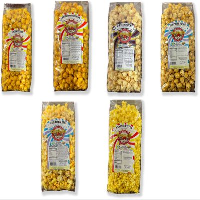 Campbell's Sweets Factory Gourmet Popcorn Variety Pack Campbell's Classics, 6 In-House Creations Campbell Jack, White Dichotomy, CLE Triple Mix & More