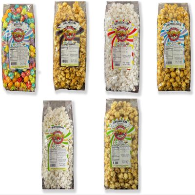 Campbell's Sweets Factory Gourmet Popcorn Variety Pack Sweet Treats, 6 Dessert Flavor Popcorn Includes Caramel Corn, Cinnamon Roll, Kettle & More