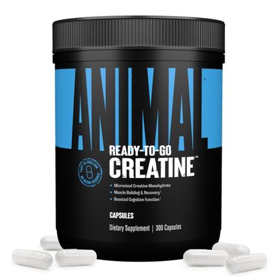 Animal Micronized Creatine Monohydrate Capsules - 300 Caps, 2500mg per Serving to Support Muscle Growth, Endurance, ATP Production, Cognitive Function, Strength, Recovery, and Delay Muscle Fatigue