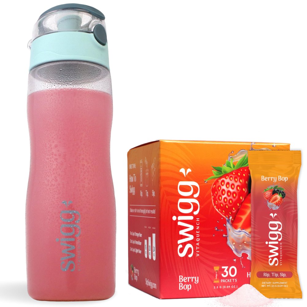 Electrolytes Powder No Sugar with Sports Water Bottle | 2500 mcg B12, C + D + B6, Folate, Iron Zinc + More