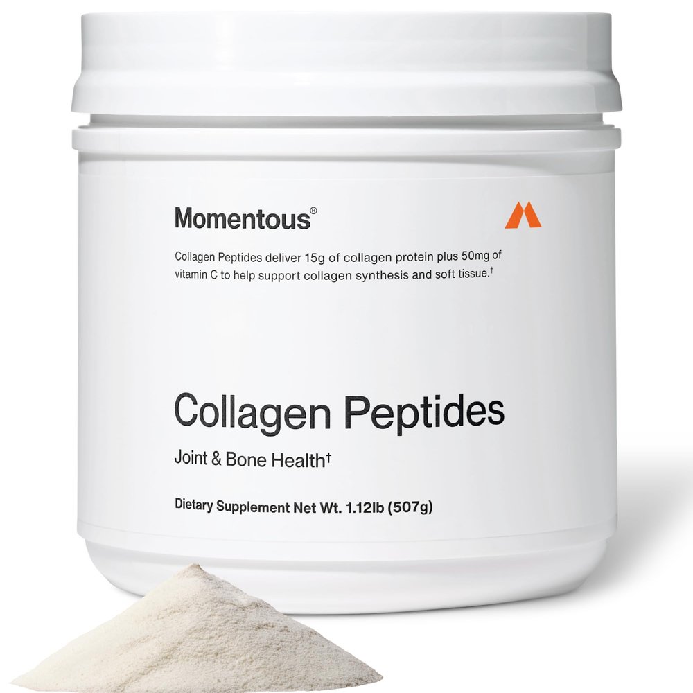 Momentous Grass-Fed Collagen Peptides Powder - Collagen Protein Powder with Fortigel & Vitamin C for Hair, Skin, Nails, & Joint Health Support - NSF Certified for Sport - Packaging May Vary