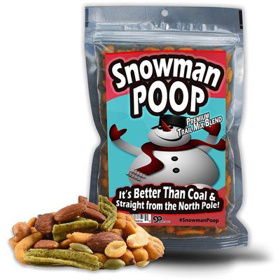 Funny Christmas Premium Trail Mix - Hilarious Stocking Stuffers for Men Food Spicy Gifts for Women - Unique Foods Gifts and Gourmet Basket Ideas Care Packages Christmas Gag Gifts for Adults Teenagers Coworkers Friends (Snowman Poop)