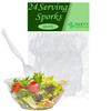 PARTY BARGAINS 8.75" Disposable White Plastic Serving Forks, 24 Pack, Heavy Duty Kitchenware Serving Fork Utensil for Wedding, Catering Services, Buffet, Birthday Parties view 1