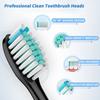 8Pcs Toothbrush Replacement Heads Compatible with Philips Sonicare Electric Toothbrushes Snap-on Handles (Black) view 2
